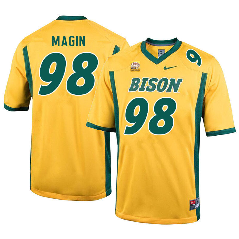 Men #98 Josh Magin North Dakota State Bison College Football Jerseys Sale-Yellow - Click Image to Close